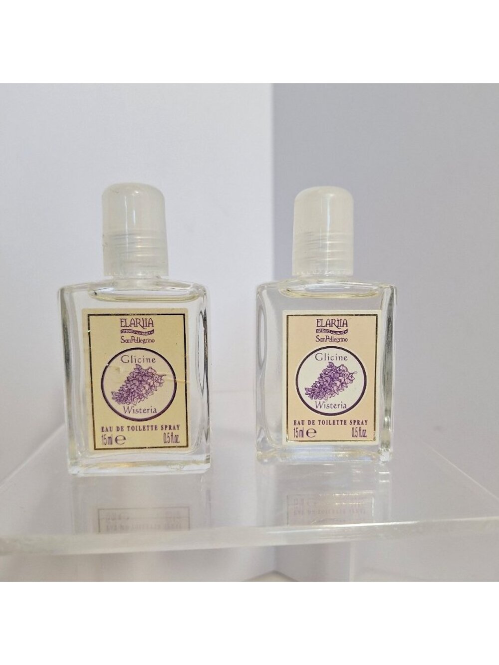 Elariia Glicine Wisteria Eau De Toilette Spray 0.5 fl oz 15ml Toilet Water 2 Lot